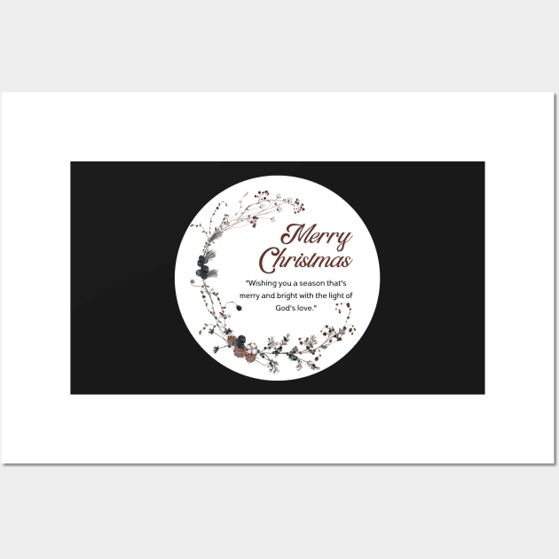 Merry Christmas Round Sticker 22 Wall Art by LD-LailaDesign